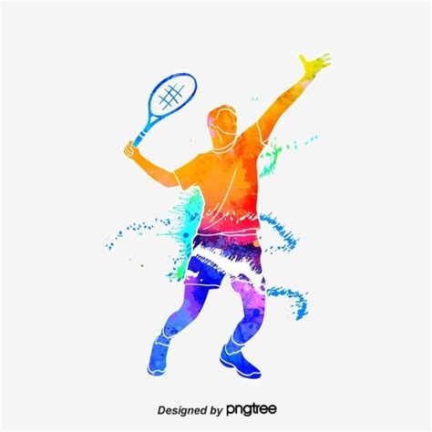 Tennis Player Silhouette Transparent Background, Silhouette Of Creative ...