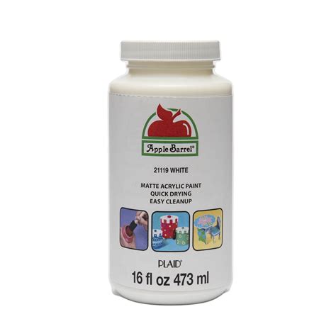 Apple Barrel Acrylic Paint White 16 Oz