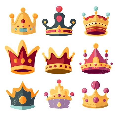 Crowns Clipart Some Crowns Have Different Colors And Design Cartoon Vector Cartoon Clipart