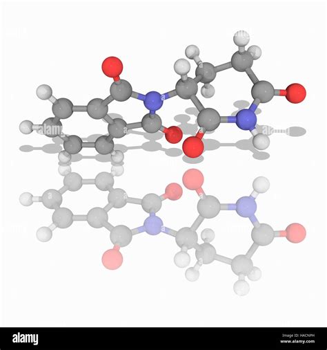 Thalidomide Molecular Model Of The Sedative Drug Thalidomide C H