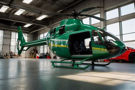Premium Photo Helicopter In Garage