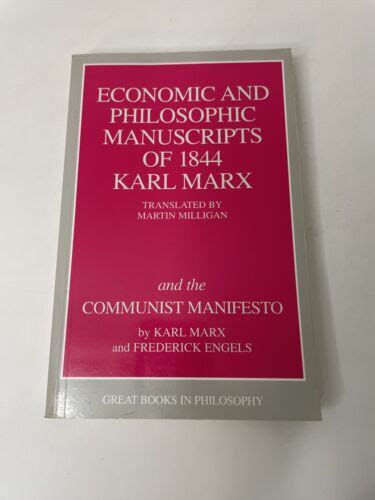 The Economic and Philosophic Manuscripts of 1844 - Karl Marx / Engels ...