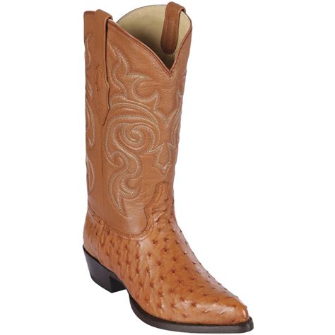 Los Altos Men's Ostrich Cowboy Boots J-Toe
