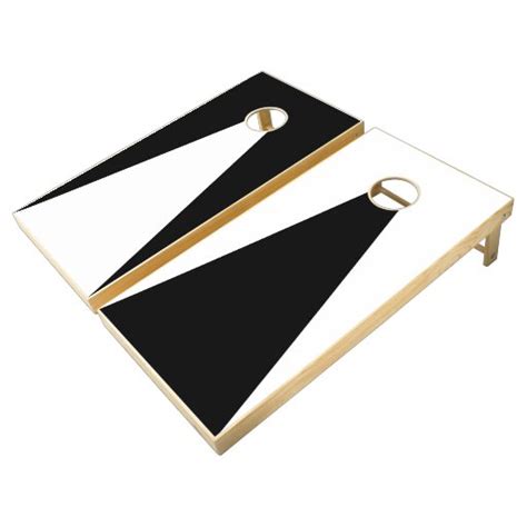 Black And White Cornhole Sets Zazzle