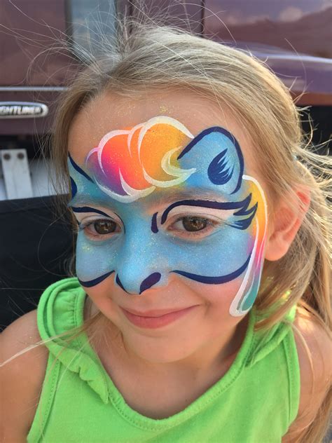 Rainbow Dash Face Paint