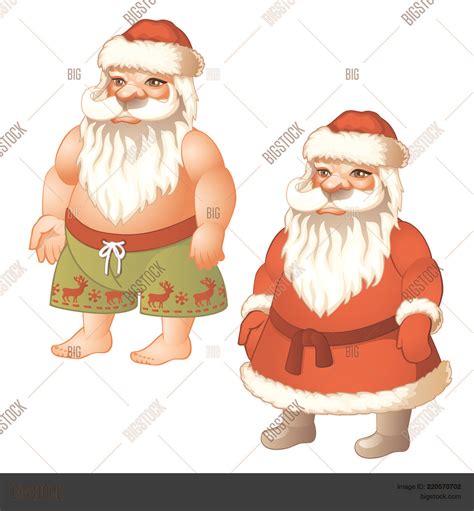 Santa Naked Santa Vector Photo Free Trial Bigstock