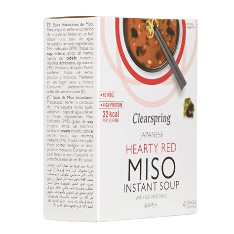 Súp Miso Hữu Cơ Hearty Red Clearspring 40g Ans Kitchen