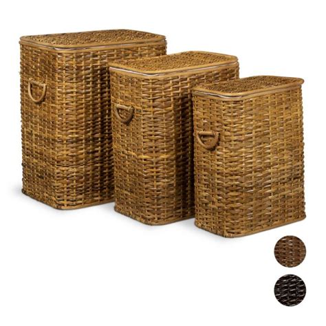 Set Cesti Portabiancheria Stile Rustico Intrecciati Acquista Qui
