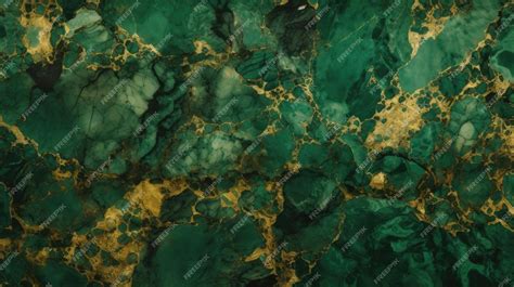 Premium Photo A Green Marble Wallpaper With Gold And Green Marbles