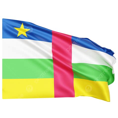 Central African Republic Flag Waving, Central African Republic Flag