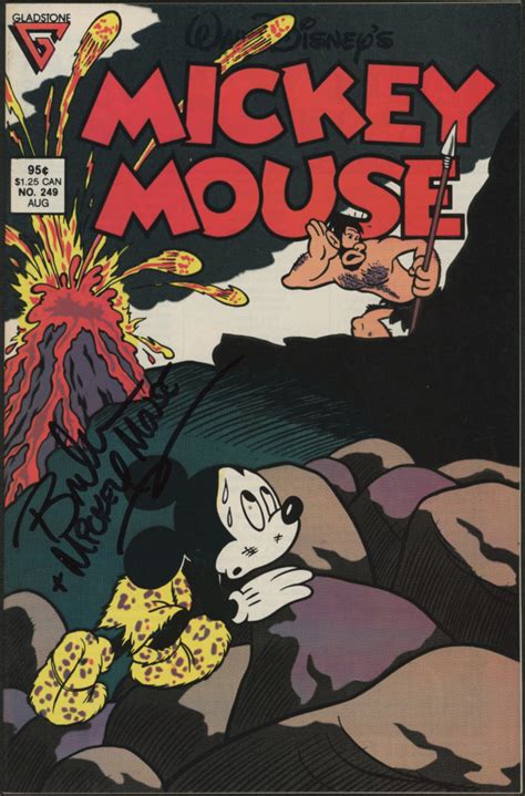 Bret Iwan Signed Vintage Mickey Mouse Walt Disney Comic Book Inscribed