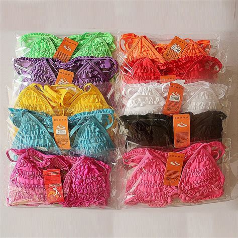 Sexy Mini Micro Bikini Set Bathing Suit Women Push Up Swimsuit Two Piece Swimwear Ruffle Strap