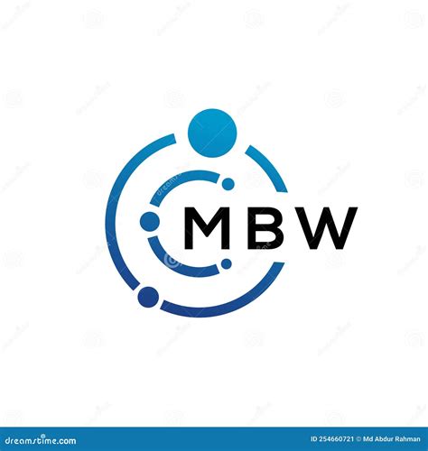 Mbw Letter Technology Logo Design On White Background Mbw Creative