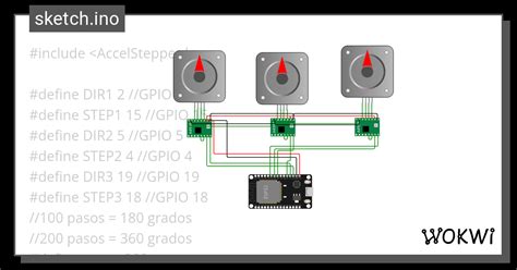 Motores Paso A Paso A4988 Wokwi ESP32 STM32 Arduino Simulator