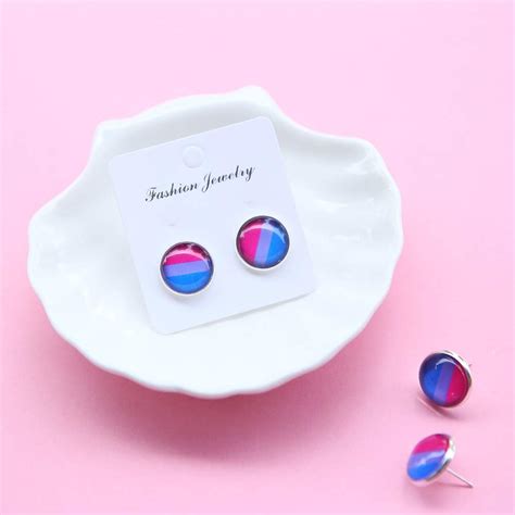 Gay Pride Flags Bisexual Flags Bisexual Pride Color Style Necklace Earrings And Keychains Gay