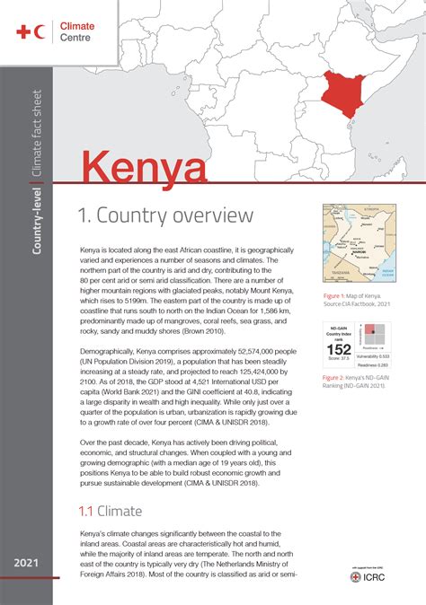 Country Factsheet: Kenya – Red Cross Red Crescent Climate Centre