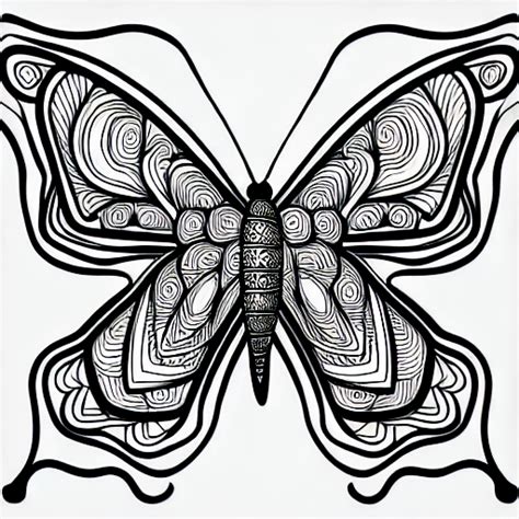 Digital Butterfly Mandala Coloring Book Page · Creative Fabrica