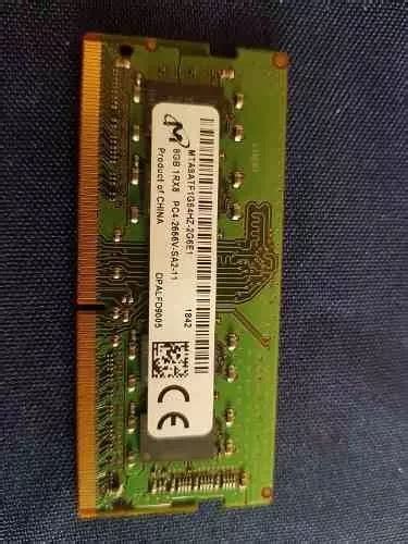 Memoria RAM 8GB 1 Micron MTA8ATF1G64HZ-2G6E1 | MercadoLibre