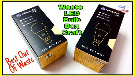 Waste Led Bulb Box Craft Ideas Best Out Of Waste Led Bulb Box Reuse