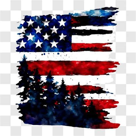 Download American Flag Watercolor Painting PNGs Online - Creative Fabrica