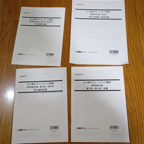 ヤフオク 値段相談可 2012 Lec公認会計士 論文グレード