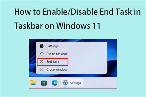 3 Ways To Enable Disable End Task In Taskbar On Windows 11