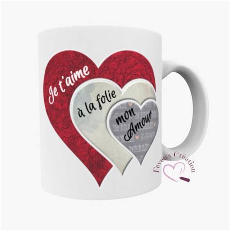 Mug Blanc Mug Amour Chaque Battement De Mon Coeur Est Un Je T Aime Que