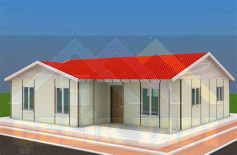 Prefabrik Ev 117 m² - Es Çelik Yapı & Prefabrik - Es Çelik Yapı & Prefabrik