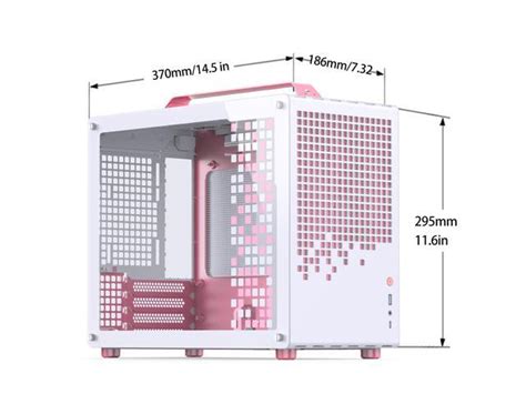 Jonsplus Z Pink White Micro Atx Computer Case With Detachable