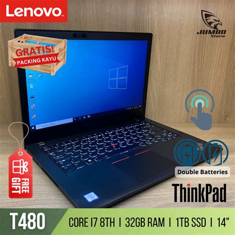 Jual Laptop Lenovo Thinkpad T480 Core I7 8th Gen 32gb Ram 1tb Ssd Display 14 Fhd Touch Screen