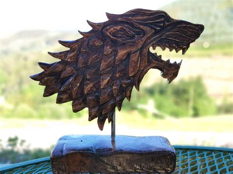 Escultura Lobo De La Casa Stark De Juego De Tronos Artesanum