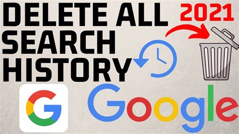 How To Delete All Google Search History Youtube