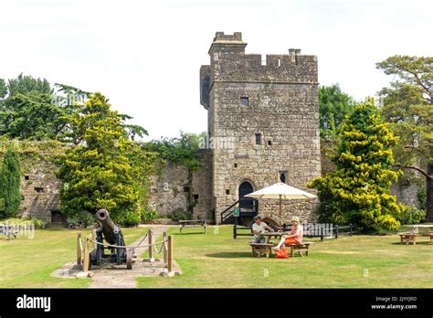 Grounds tower canon inside caldicot castle town centre towns mon hi-res ...