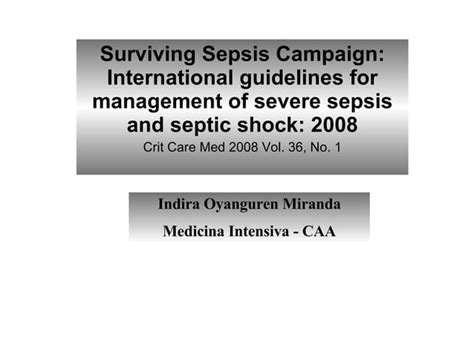 Guias Manejo Sepsis Severa Shock Septico Ppt