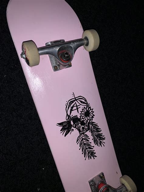 Pink Skull Skateboard Deck Skateboard Design Pink Skull Skateboard