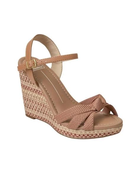 Sandália Moleca Nude Modelo Anabela Multimarcas