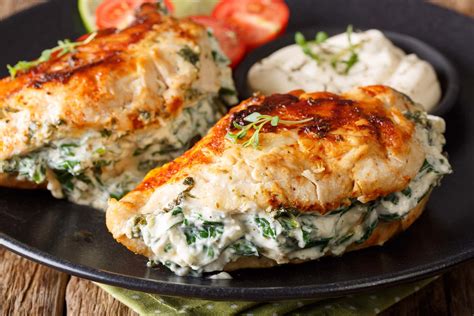 Spinach Stuffed Chicken Breasts Keto Friendly Dish Lgcm