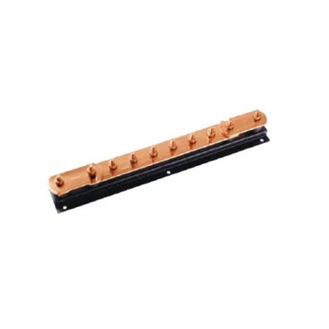 Bahra Earthing Copper Earth Bar With Twin Disconnecting Link 6 Way