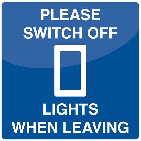 Please Schalter Off Lichter When Verlassend Lichtschalter Sticker EBay