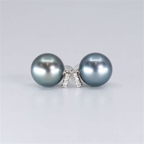 Carats Or Blanc Boucles D Oreilles Diamants Perle Catawiki