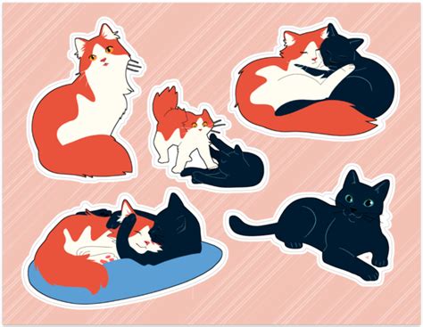 Kitty Sticker Set Briebdraw