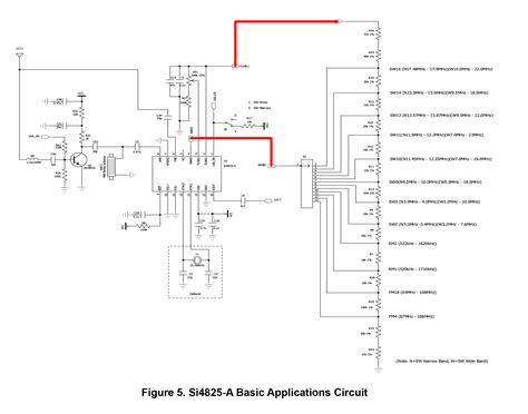 resistors - Band selection circuit for SI4825 A10 - Electrical ...