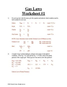 Gas Laws #1 - Dalton, Boyle, Charles, Gay-Lussac by Chemist's Corner