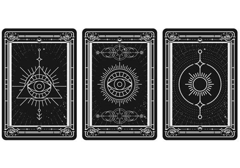 Premium Vector Tarot Cards With Mystical Magic Symbols Occult Signs