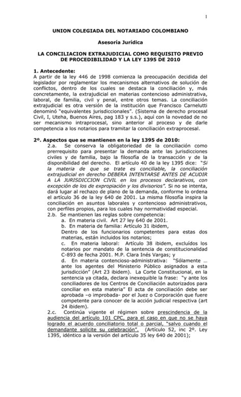 LA CONCILIACION EXTRAJUDICIAL COMO REQUISITO PREVIO