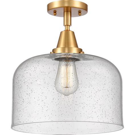 Innovations X Large Bell Light Flush Satin Gold Seeded C