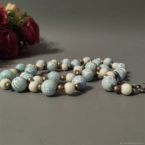 Винтаж: Фарфоровые бусы купить в интернет-магазине Ярмарка Мастеров по ...
