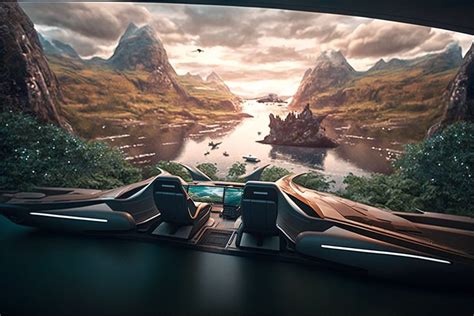 Futuristic Vehicle Interior with Magic Aesthetic