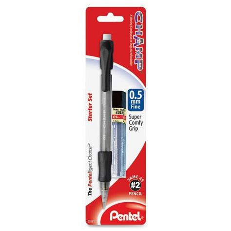 Pentel Champ Starter Set Automatic Pencil With Lead 0 5mm Assorted