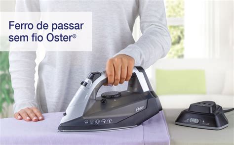 Ferro A Vapor Sem Fio - Ferro de Passar a Vapor Oster sem Fio , Ceramic, Cinza, 220V, 2200W ...